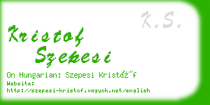 kristof szepesi business card